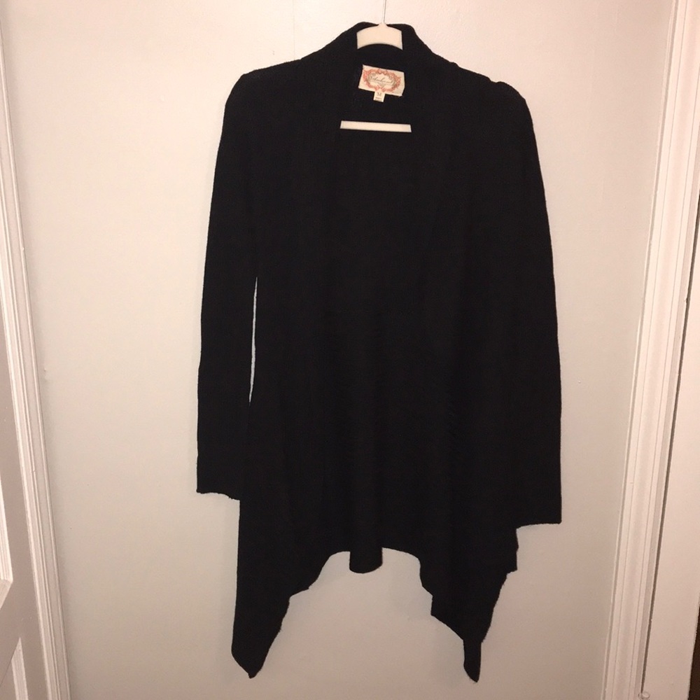Ribbed open front long sleeve cardigan!!